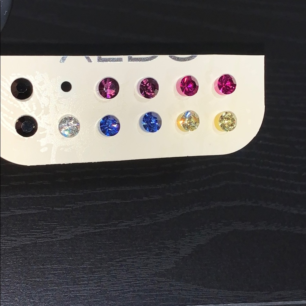 Aldo colorful diamond stud earrings